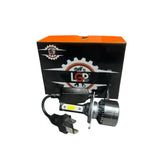 LGP AC/DC 12V to 80V H4 LED Headlight Bulb with Cooling Fan Head Light Kit (50W White)- UNIVERSAL Only for Bike